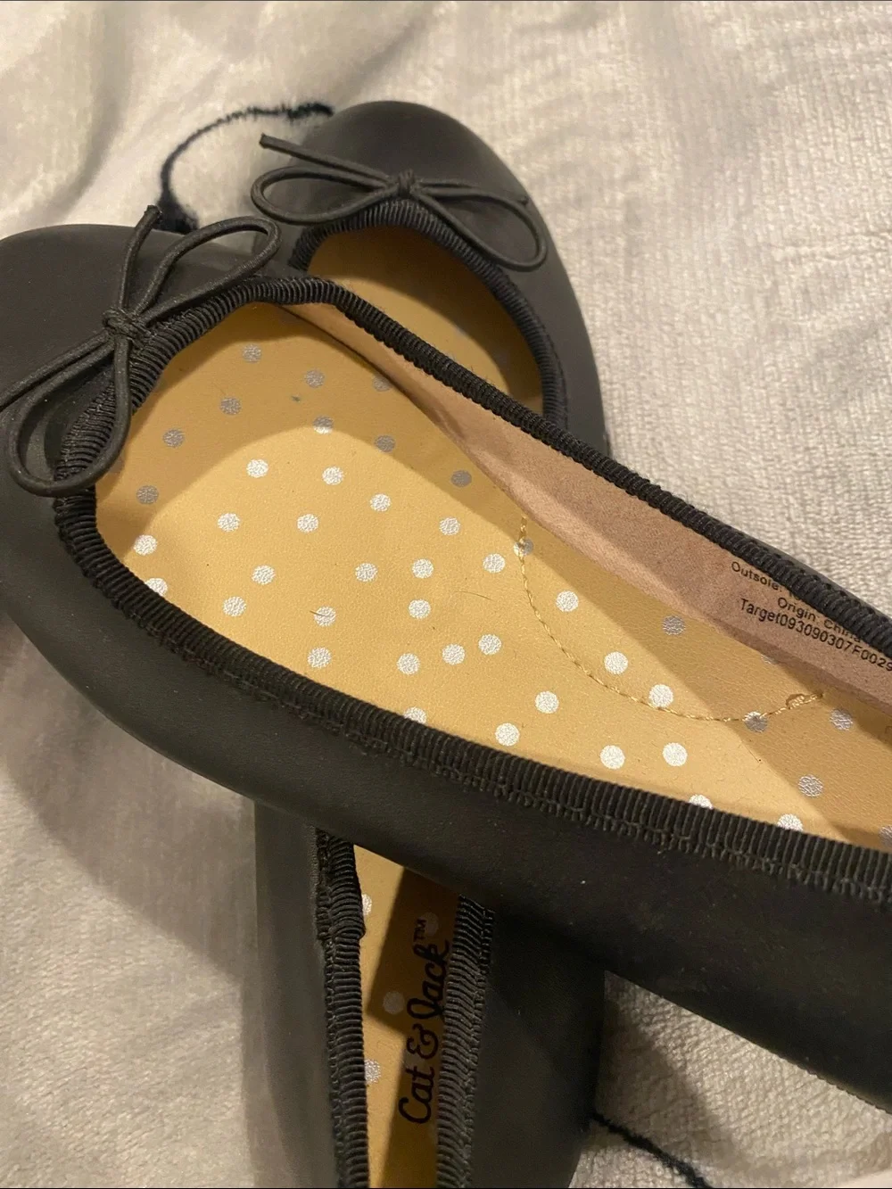 Cat & Jack Black Bow Ballet Flats for children